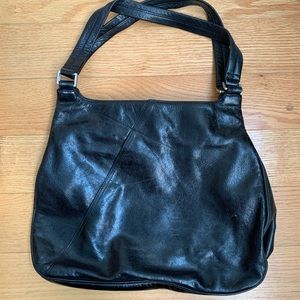 Black HOBO shoulder bag pink lining Used